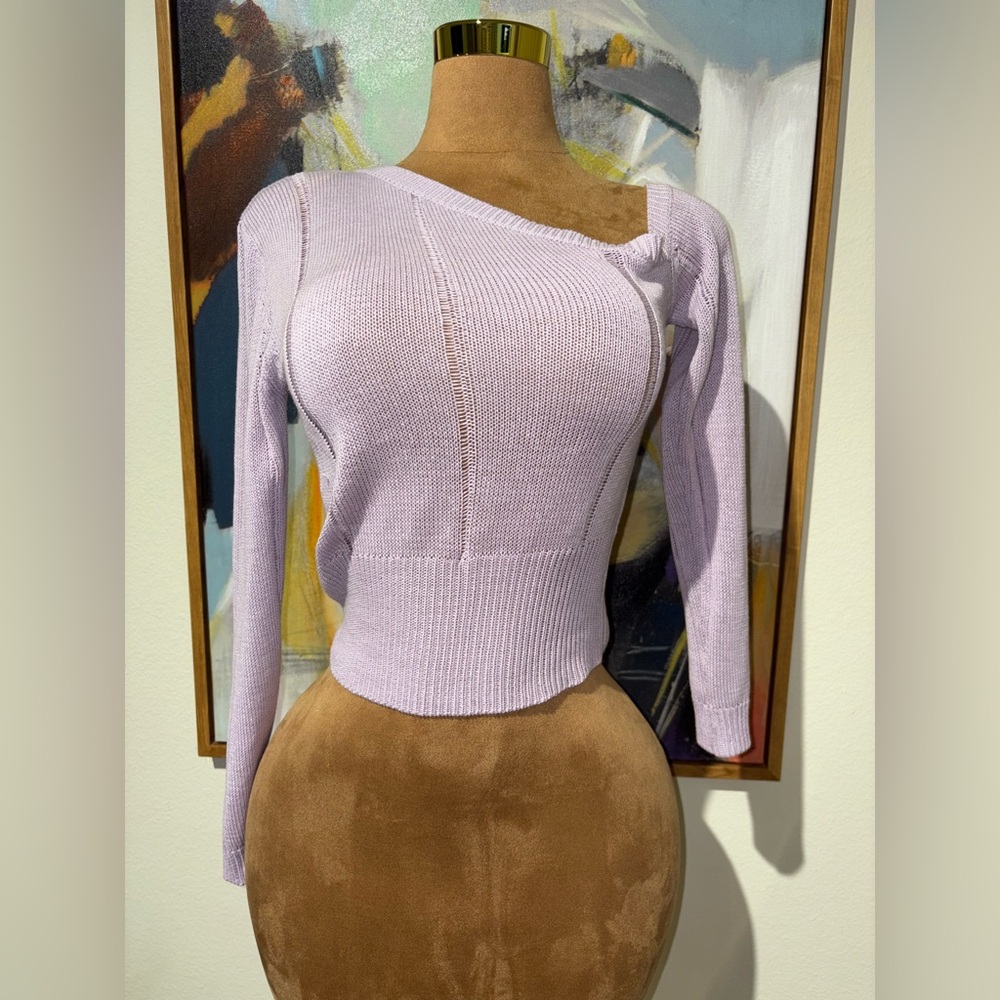 VENUS Lilac Off-the-Shoulder Sweater